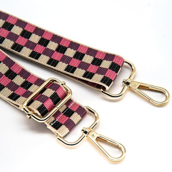 Glam Girl Fashion Accessories - NWOT Checkered Adjustable Purse / Guitar Strap